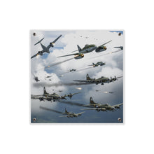 Load image into Gallery viewer, Acrylic Wall Art Panel - German jet fighters attacking US bombing formations
