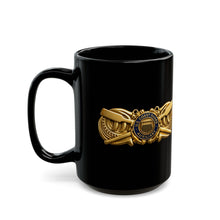 Load image into Gallery viewer, Black Mug  (15oz) - USCG - Coxswain - Auxiliary wo txt - 3D - Enhanced
