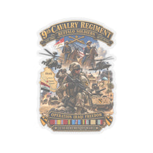 Load image into Gallery viewer, Kiss-Cut Stickers - Army - Todays Buffalo Soldiers in Iraq - OIF - Cavalrymen at War  w IRAQ SVC - 3D - Enhanced
