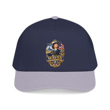 Load image into Gallery viewer, Mid Profile Baseball Cap - WAVES - Women Accepted for Volunteer Emergency Service WWII - 3D - Enhanced
