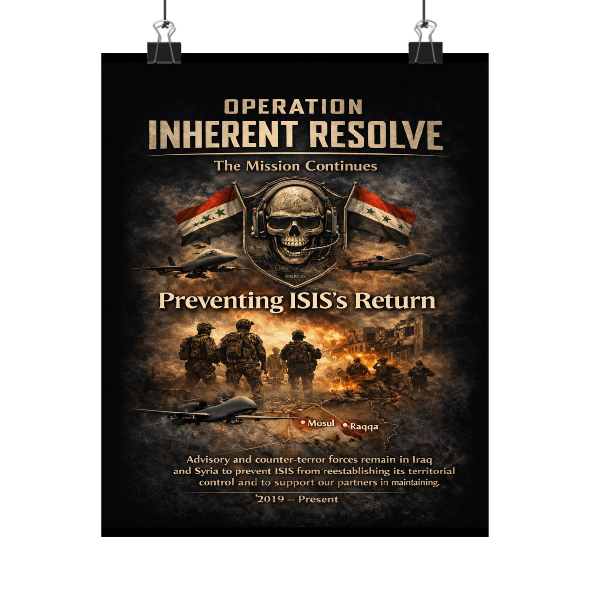 Operation Inherent Resolve Poster | The Mission Continues Military Art ...