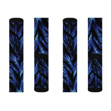 Load image into Gallery viewer, Sublimation Socks - Electric Blue zebra glow
