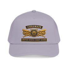 Load image into Gallery viewer, Mid Profile Baseball Cap - USCG - Coxswain - Auxiliary w txt - 3D - Enhanced
