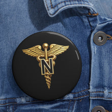 Load image into Gallery viewer, Custom Pin Buttons - Army Nurse Corps Branch Insignia - 3D - Enhanced
