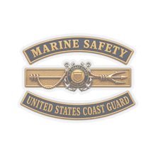 Load image into Gallery viewer, Kiss-Cut Stickers - USCG - Marine Safety - Auxiliary w txt - 3D - Enhanced
