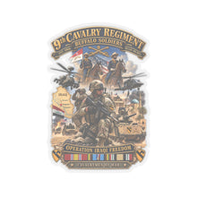 Load image into Gallery viewer, Kiss-Cut Stickers - Army - Todays Buffalo Soldiers in Iraq - OIF - Cavalrymen at War  w IRAQ SVC - 3D - Enhanced
