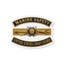Load image into Gallery viewer, Die-Cut Magnet - USCG - Marine Safety - Auxiliary w txt - 3D - Enhanced

