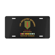 Load image into Gallery viewer, License Plate - Army - SSI - 1st Infantry Division - Big Red One - Vietnam Veteran w VN SVC Bar X 300
