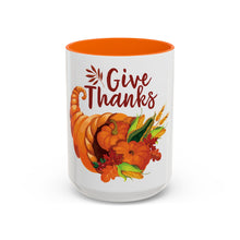 Load image into Gallery viewer, Accent Coffee Mug - Thanksgiving - Give Thanks
