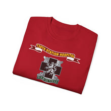Load image into Gallery viewer, Unisex Ultra Cotton Tee - Army - 130th Station Hospital - Ribbon - DUI - Army Medical Corps Branch X 300
