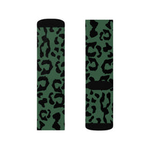 Load image into Gallery viewer, Sublimation Socks - Leopard Camouflage - Green-Black
