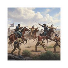 Load image into Gallery viewer, Indoor and Outdoor Silk Posters - 9th Cavalry Regiment fighting Native Americans during the Indian Wars

