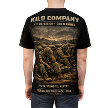 Load image into Gallery viewer, Marine Tribute Tee — "Surviving the Fire Fight" (Kilo Co., 4/3)
