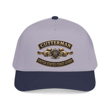 Load image into Gallery viewer, Mid Profile Baseball Cap - USCG - Cutterman - Auxiliary w txt - 3D - Enhanced
