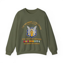 Load image into Gallery viewer, Crewneck Sweatshirt - Army - 7th Squadron - 17th Cavalry - 4th ID - Vietnam Vet w SVC Ribbon - 3D X 300

