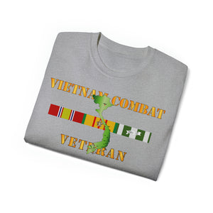 Unisex Ultra Cotton Tee - Army - Vietnam Combat Veteran w VN SVC