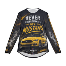 Load image into Gallery viewer, Never Underestimate My Mustang Long Sleeve Shirt — Men's UV Protection
