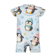 Load image into Gallery viewer, DTG 190gsm Cotton Baby Romper(All-Over Printing) - Penguin Winter Wonderland
