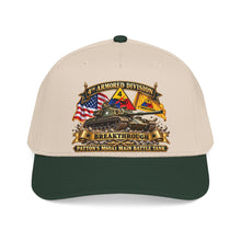 Load image into Gallery viewer, Mid Profile Baseball Cap - 4th Armored Division - PATTON'S M60A1 Main Battle Tank - Breakthrough Division
