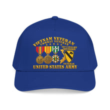 Load image into Gallery viewer, Mid Profile Baseball Cap - Army - Vietnam  Vet - w Medals - VN - 1st Cav Division - 3D - Enhanced
