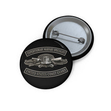 Load image into Gallery viewer, Custom Pin Buttons - USCG - Expeditionary Warfare Specialist w txt - 3D - Enhanced

