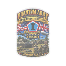 Load image into Gallery viewer, Kiss-Cut Stickers - Army - Phantom Army - Operation Fortitude - WWII - 1st FUSAG - 3D - Enhanced
