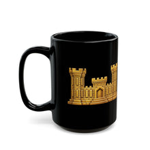 Load image into Gallery viewer, Black Mug  (15oz) - Amy Corps of Engineers Branch Insignia - 3D -  Enhanced
