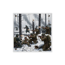 Load image into Gallery viewer, Acrylic Wall Art Panel - 101st Airborne Division fighting the German Army at the Battle of Bastogne
