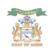 Load image into Gallery viewer, Kiss-Cut Stickers - COA - Coat of Arms of Guyana - Coat of Arms X 300
