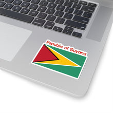 Load image into Gallery viewer, Kiss-Cut Stickers - Flag - Republic of Guyana w Republic of Guyana X 300
