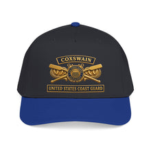 Load image into Gallery viewer, Mid Profile Baseball Cap - USCG - Coxswain - Auxiliary w txt - 3D - Enhanced
