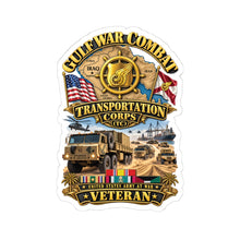 Load image into Gallery viewer, Kiss-Cut Stickers - Army - Gulf War Combat Vet  - Transportation Corps - 3D - Enhanced
