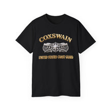 Load image into Gallery viewer, Unisex Ultra Cotton Tee - USCG - Coxswain w txt - Gold - 3D - Enhanced
