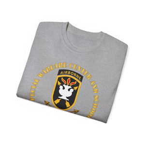 Unisex Ultra Cotton Tee - JFK Special Warfare Center - School SSI w Branch - Veteran wo Backgrnd