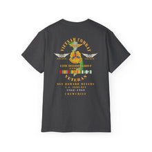 Load image into Gallery viewer, Unisex Ultra Cotton Tee - Vietnam Combat Aviation Vet w Air Crew Badges - 12th Combat Aviation Group - Black Jack No2 - Sgt Howard Meyers - 1968-1969 SVC X 300
