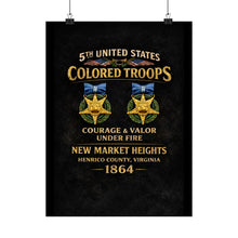 Load image into Gallery viewer, Matte Poster - 5th USCT at New Market Heights - Shirt - Back
