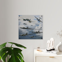 Load image into Gallery viewer, Acrylic Wall Art Panel - German jet fighters attacking US bombing formations
