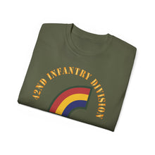 Load image into Gallery viewer, Unisex Ultra Cotton Tee - Army - SSI - 42nd Infantry Division - Rainbow - US Army Veteran X 300
