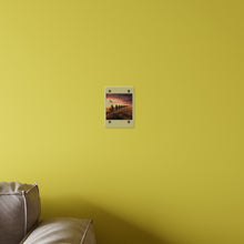 Load image into Gallery viewer, Acrylic Wall Art Panel - E Company 25th Infantry Buffalo Soldiers Bicycle Corps with Guidon on the Prairie at Sunset
