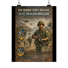 Load image into Gallery viewer, Matte Poster - Korea - ROK Marine Brigade - Blue Dragons
