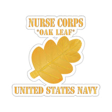 Load image into Gallery viewer, Kiss-Cut Stickers - Navy Nurse Corps Pin Branch w Txt - Oak Leaf X 300
