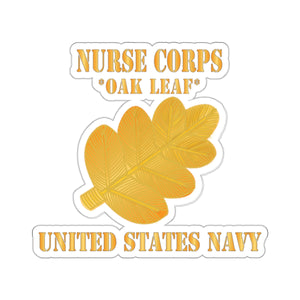 Kiss-Cut Stickers - Navy Nurse Corps Pin Branch w Txt - Oak Leaf X 300