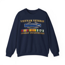 Load image into Gallery viewer, Crewneck Sweatshirt - Army - Vietnam Veteran - Cbt Infantryman w CIB VN SVC - 3D X 300
