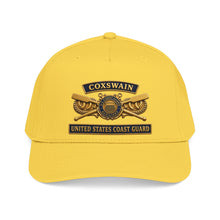 Load image into Gallery viewer, Mid Profile Baseball Cap - USCG - Coxswain - Auxiliary w txt - 3D - Enhanced
