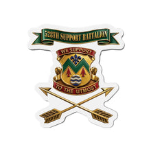 Load image into Gallery viewer, Die-Cut Magnet - 528th Support Bn - DUI - Ribbon - Branch - 3D - Enhanced
