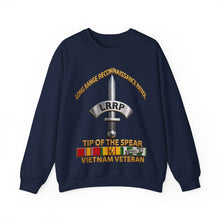Load image into Gallery viewer, Crewneck Sweatshirt - Army - Badge - LRRP - Tip of the Spear - Vietnam Vet w SVC - 3D - Enhanced

