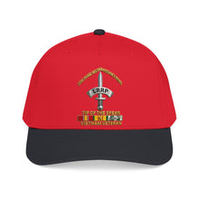 Load image into Gallery viewer, Mid Profile Baseball Cap - Army - Badge - LRRP - Tip of the Spear - Vietnam Vet w SVC - 3D - Enhanced
