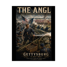 Load image into Gallery viewer, Matte Poster - Union Battery - Lt Alonzo Cushing - 3 July 1963 Tribute Tee - Gettysburg, PA, "The Angle"
