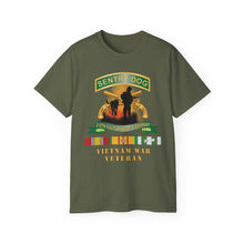 Load image into Gallery viewer, Unisex Ultra Cotton Tee - Army - Sentry Dog - 212th Military Police Company - Dog Fire w Br - Ribbon Vietnam War Veteran w VN SVC X 300
