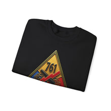 Load image into Gallery viewer, Crewneck Sweatshirt - SSI - 761st Tank Battalion SSI w Name Tape - 3D Enhanced
